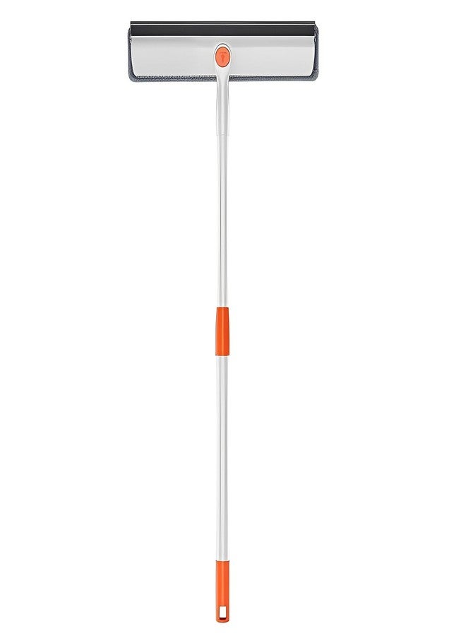 Vanteen Extendable Window Squeegee, 2 in 1 Shower Squeegee Head with Cleaning Cloth & Telescopic Stainless Steel Handle Up to 50 inch – Clean Windows, Glass Doors, Car Windshields Effortlessly - Image 1